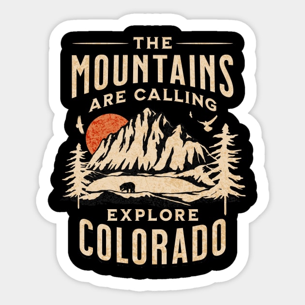 The Mountains Are Calling - Adventure Sticker by ZombieTeesEtc